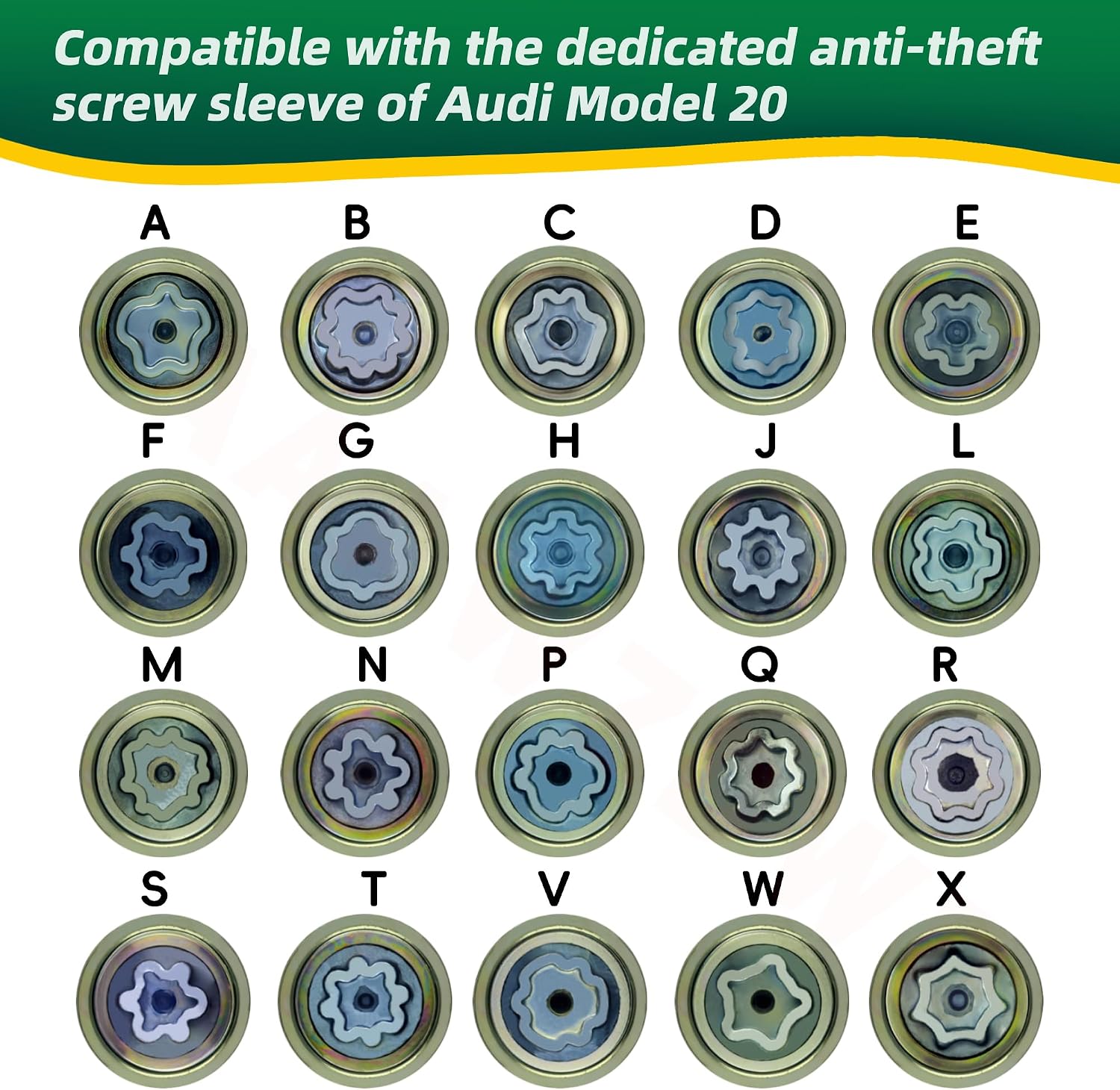 #B/802 Compatible with Audi A3 A4 A5 A6 A8 Q3 Q5 Q7 Wheel Lock Key Lug Key | B 802 Wheel Locking Nut Key Tire Lug Key Replacement