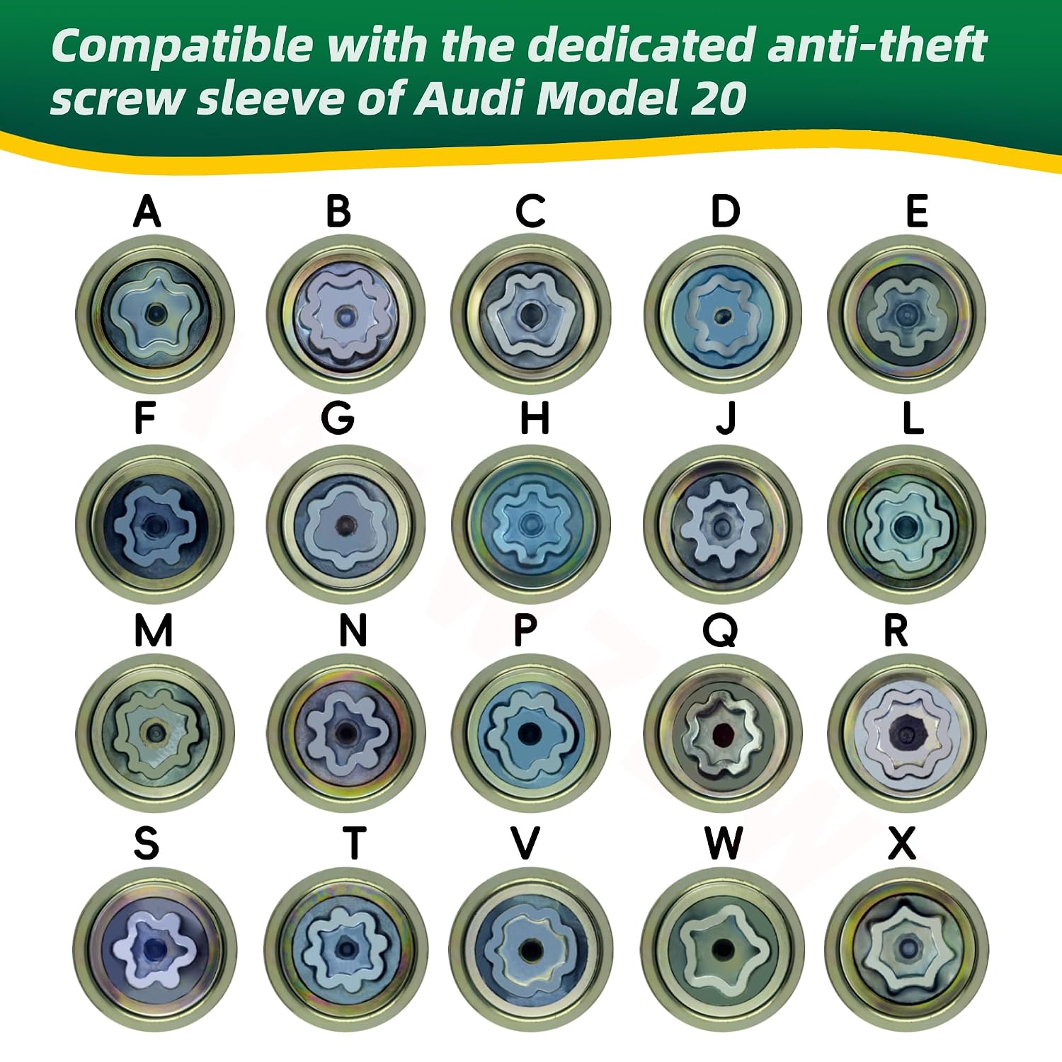 #W/819 Compatible with Audi A3 A4 A5 A6 A8 Q3 Q5 Q7 Wheel Lock Key Lug Key | W 819 Wheel Locking Nut Key Tire Lug Key Replacement