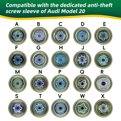 #M/811 Compatible with Audi A3 A4 A5 A6 A8 Q3 Q5 Q7 Wheel Lock Key Lug Key | M 811 Wheel Locking Nut Key Tire Lug Key Replacement