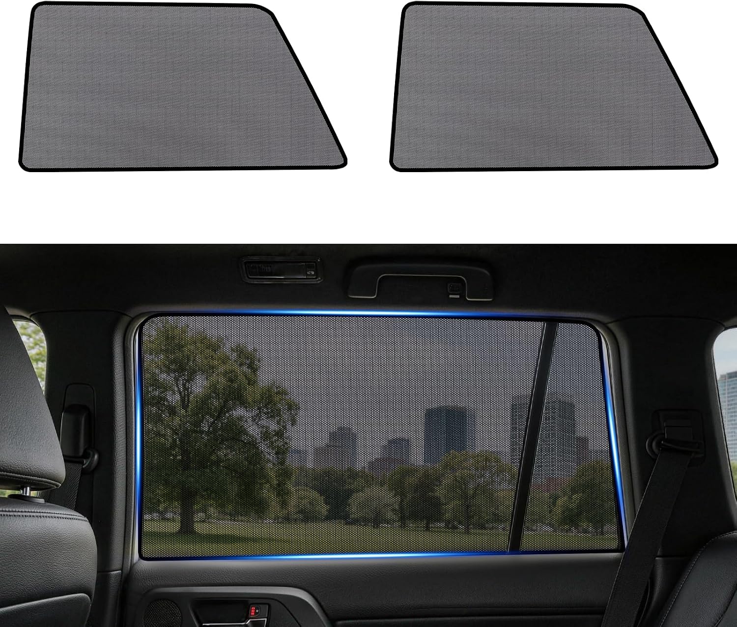 XCBYT 2011-2023 4Runner Window Shade, 2PCS Rear Side Sun Shades for Baby & Pet, Breathable Mesh UV Protection, Privacy & Heat Insulation, Easy Magnetic Installation