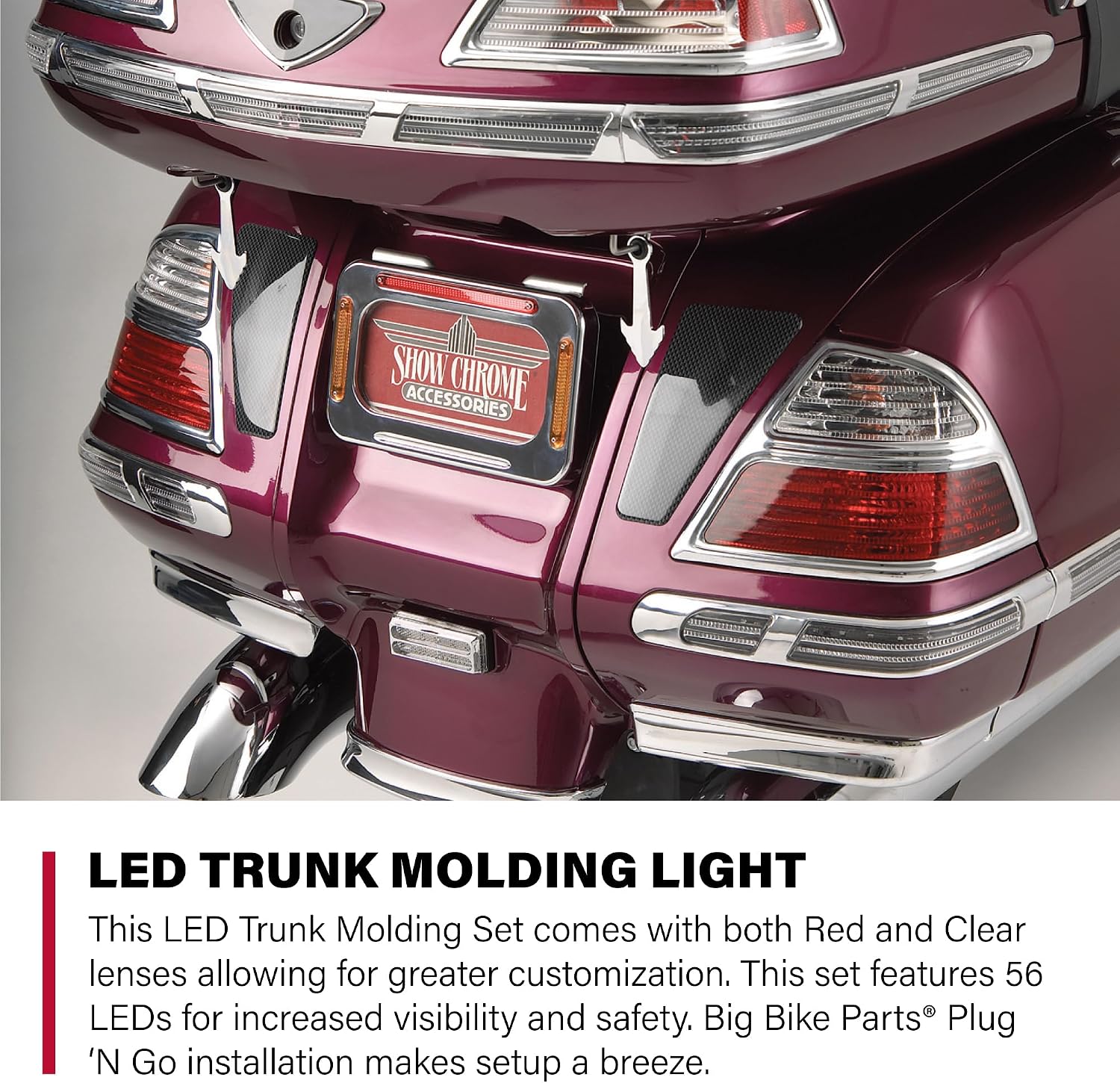 Show Chrome Accessories 52-701A Trunk Molding LED Light Set