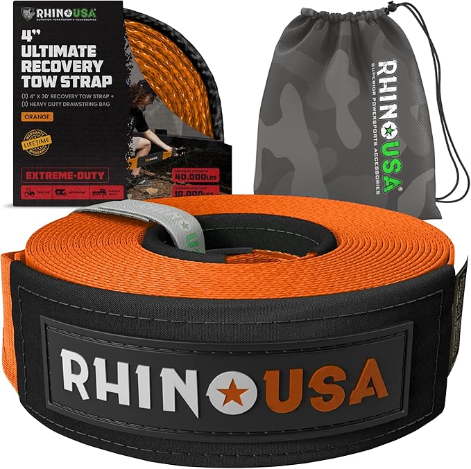 Rhino USA Recovery Tow Strap by RhinoUSAInc