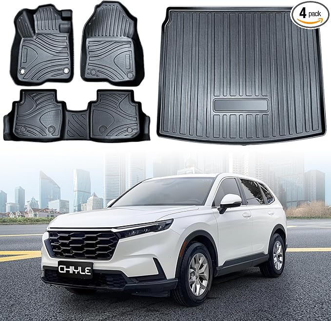 Full Set Floor Mats Custom Fit for 2023 2024 2025 Honda CR-V All Weather Floor by CHIYLE
