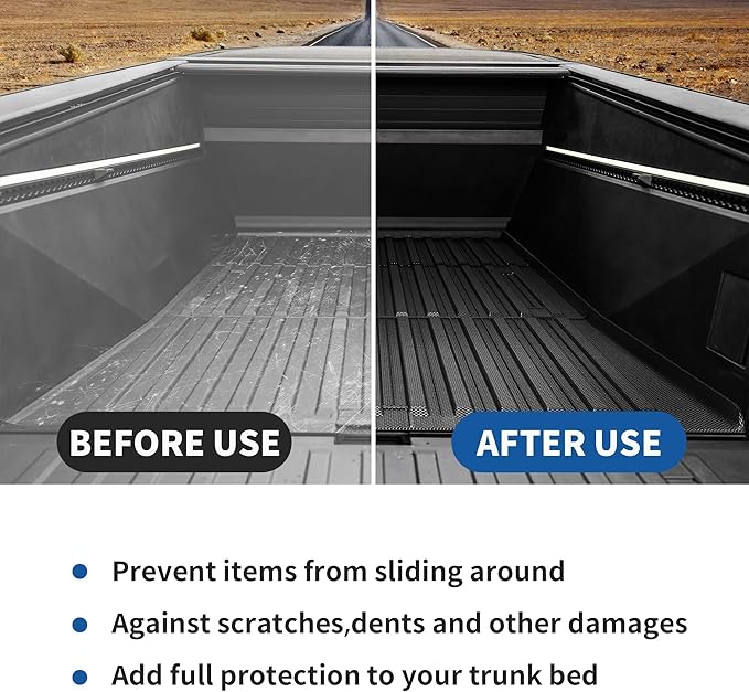 OEDRO Truck Bed Mat Fit for 2023 2024 2025 Tesla Cybertruck, TPE All Weather - Image 4