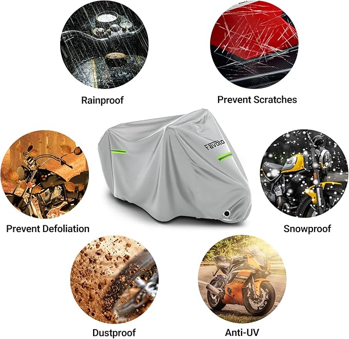 Favoto Motorcycle Cover Waterproof Outdoor - Image 9