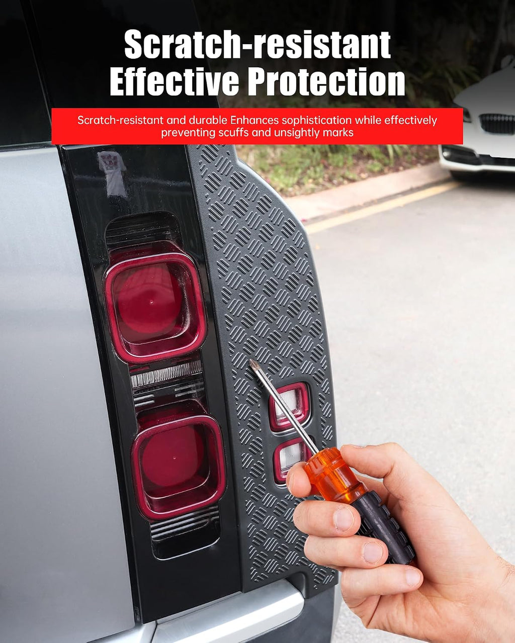 Body Scratch Guards for 2020-2025 2026 Land Rover Defender 90 110 130 Front and Rear Bumper, Mirror Covers, Tail Light Covers Scratch-Resistant Exterior Trim Accessories (Taillight Cover)