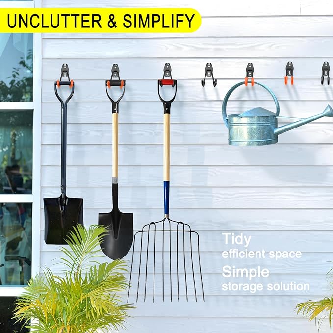 4 Pack Heavy Duty Garage Hooks Storage Organizer Wall Mount Power and Garden - Image 5