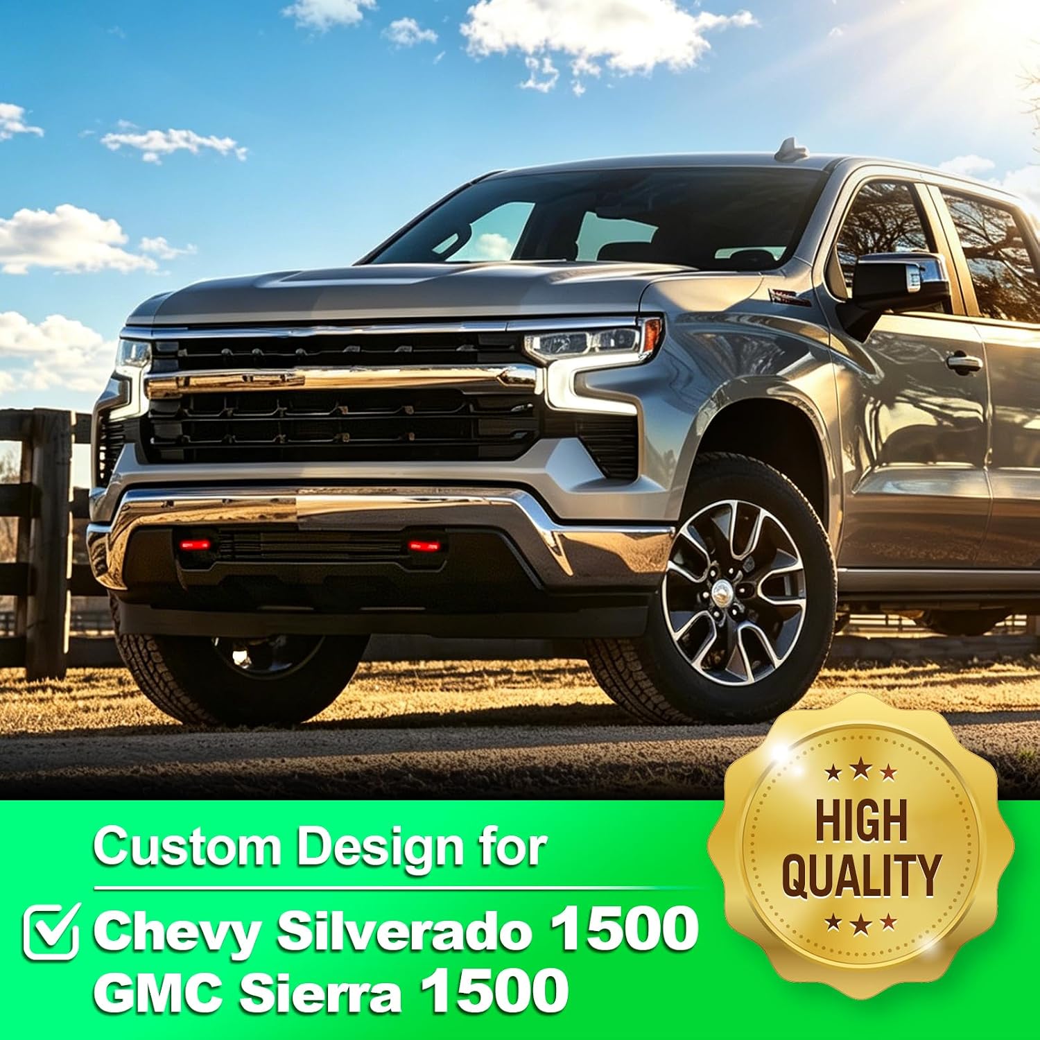 Tow Hook Covers for 2007-2026 Silverado 1500, Front Tow Hook Accessories | Protective Hitch Cover for 2007-2018 GMC Sierra 1500, Custom Fit, Scratch-Resistant, Rust-Proof, All-Weather, Easy Install