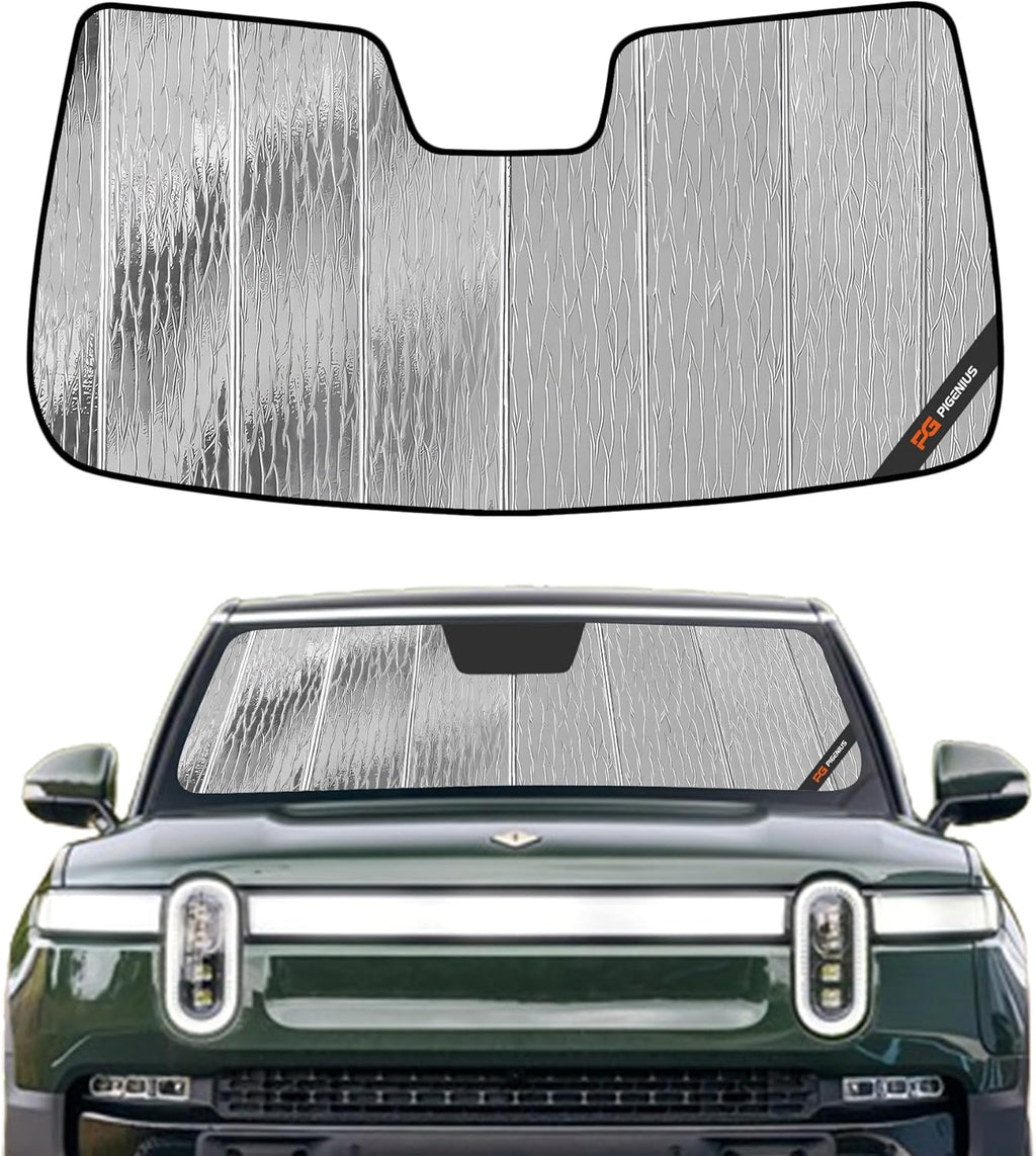 Pigenius Windshield Sun Shade for Rivian R1S/R1T 2022-2026 Front Window Sunshade - AstraGuard