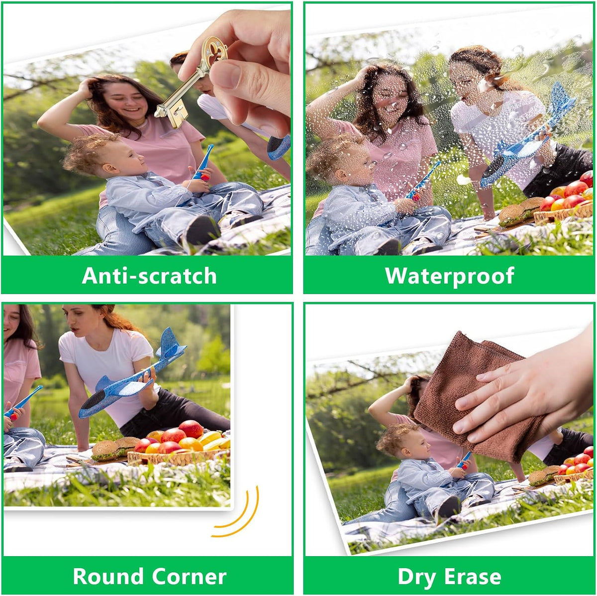 matte self adhesive laminating sheets, 8.4 x 12.2, side view