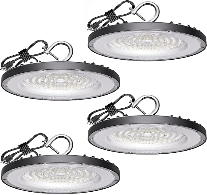 4 Pack UFO Led High Bay Light 250W, 5000K Daylight ETL Listed High Bay Led by Yihuven