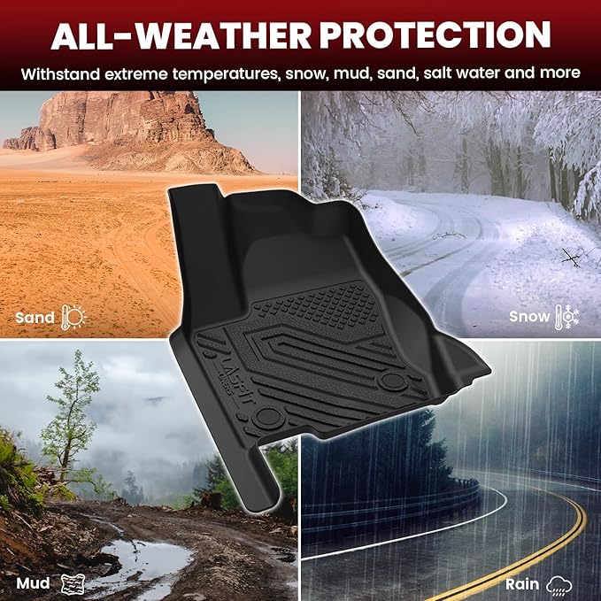 LASFIT Floor Mats Custom Fit for Toyota Land Cruiser 2024 2025, All-Weather - Image 8