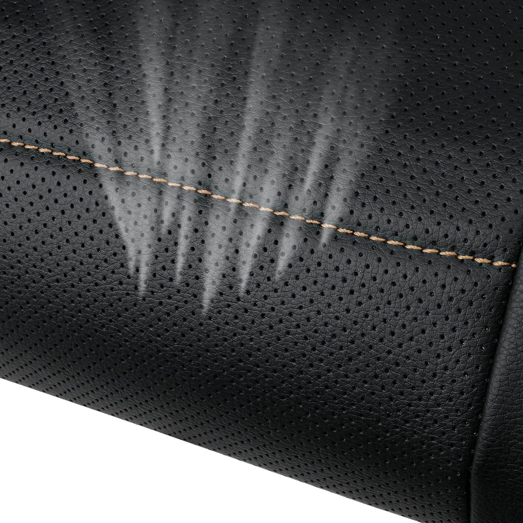 car pass universal fit piping leather car seat, front angle view