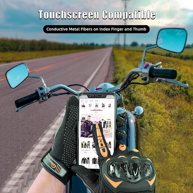Motorcycle Gloves for Men and Women Full Finger Touchscreen Mountain Dirt Bike - Image 3