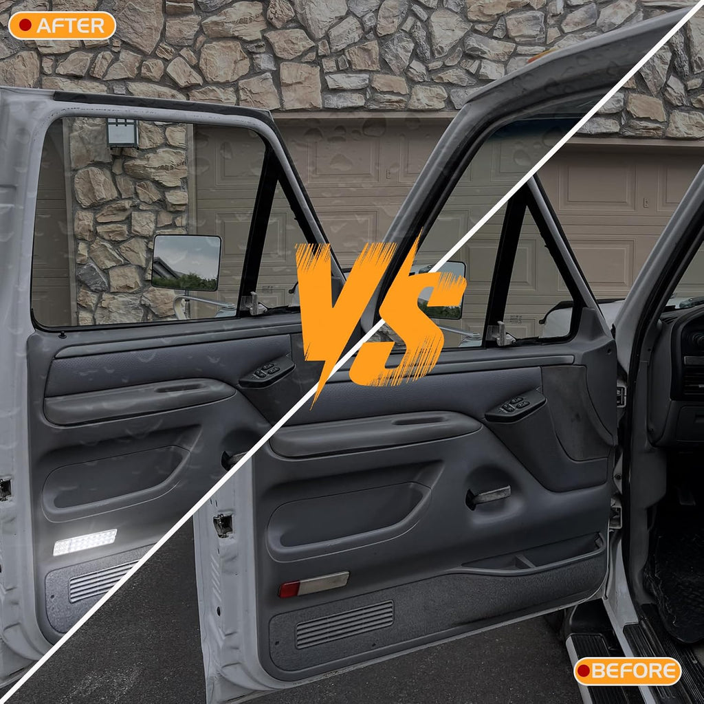 LED Interior Door Panel Courtesy Light for 1992-1996 Ford F150 F250 Bronco, 1992-1997 Ford F350 Door Welcome Lights 6000K White 2PCS