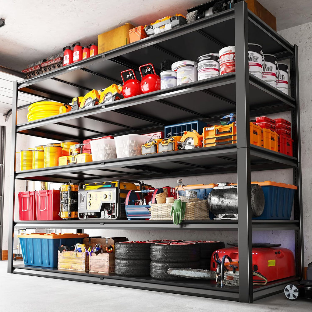 REIBII 78" H Garage Shelving, Storage Shelves Heavy Duty Load 3000LBS,