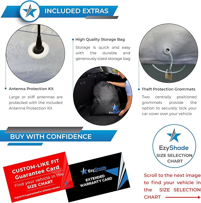 EzyShade 10-Layer Car Cover Waterproof All Weather - Image 3