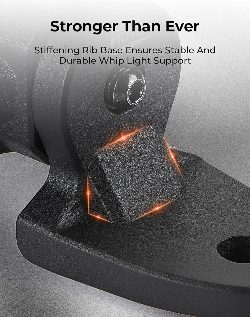 KEMIMOTO 1 PCS UTV Whip Mount Flag Light Mounting Bracket, Heavy Duty Adjustable for 1.75-2 inch Roll Bar Cage Compatible with Polaris RZR 900 1000 XP Pro Turbo Can Am Maverick X3 Commander