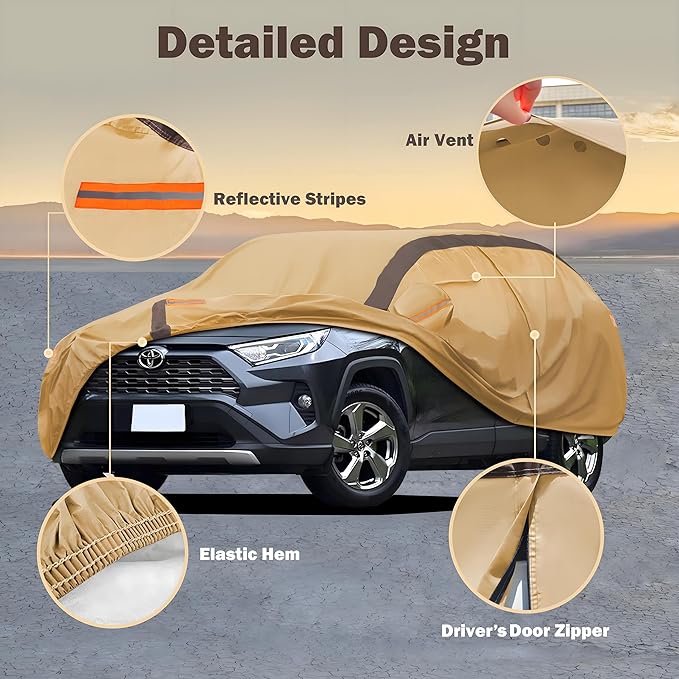 RAV4 Car Cover Waterproof All Weather Compatible - Image 2