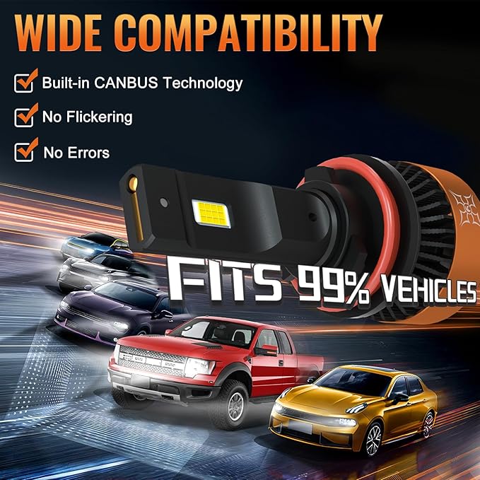 HIKARI WINGS H4/9003 LED Fog light, 30000LM Pure White 6000K LED Bulbs - Image 6