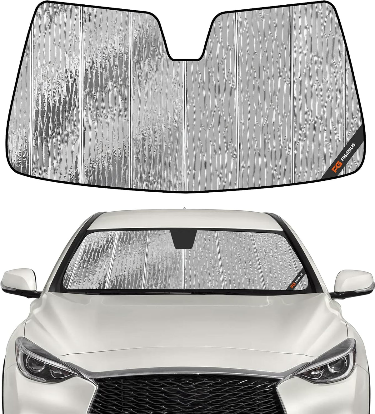 pigenius windshield sun shade for infiniti qx30 2017-2019, main product view