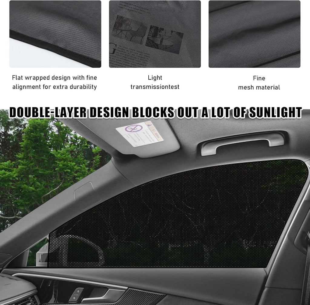 4Pcs Car Side Window Sunshade Net for 2018-2023 Chevy Chevrolet Traverse, Auto Camping Privacy Screen Breathable Mosquito Bug Cover Nylon Mesh,M SUV