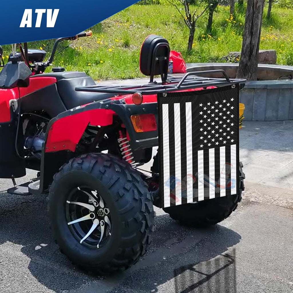26''x22'' UTV ATV Mesh Trash Bag,Sak It Mesh Trash Bag for UTV,Universal UTV Trash Storage Sack Compatible With Polaris RZR,Can-Am,CFmoto,Teryx,Kawasaki,Golf Cart,Arctic Cat (American Flag)