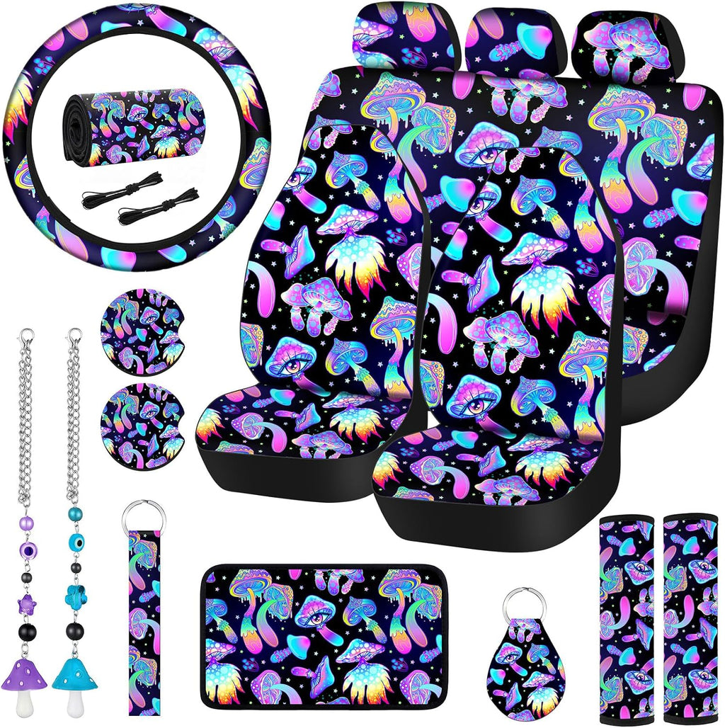 riakrum 17 pcs mushroom car seat covers mushroom, main product view