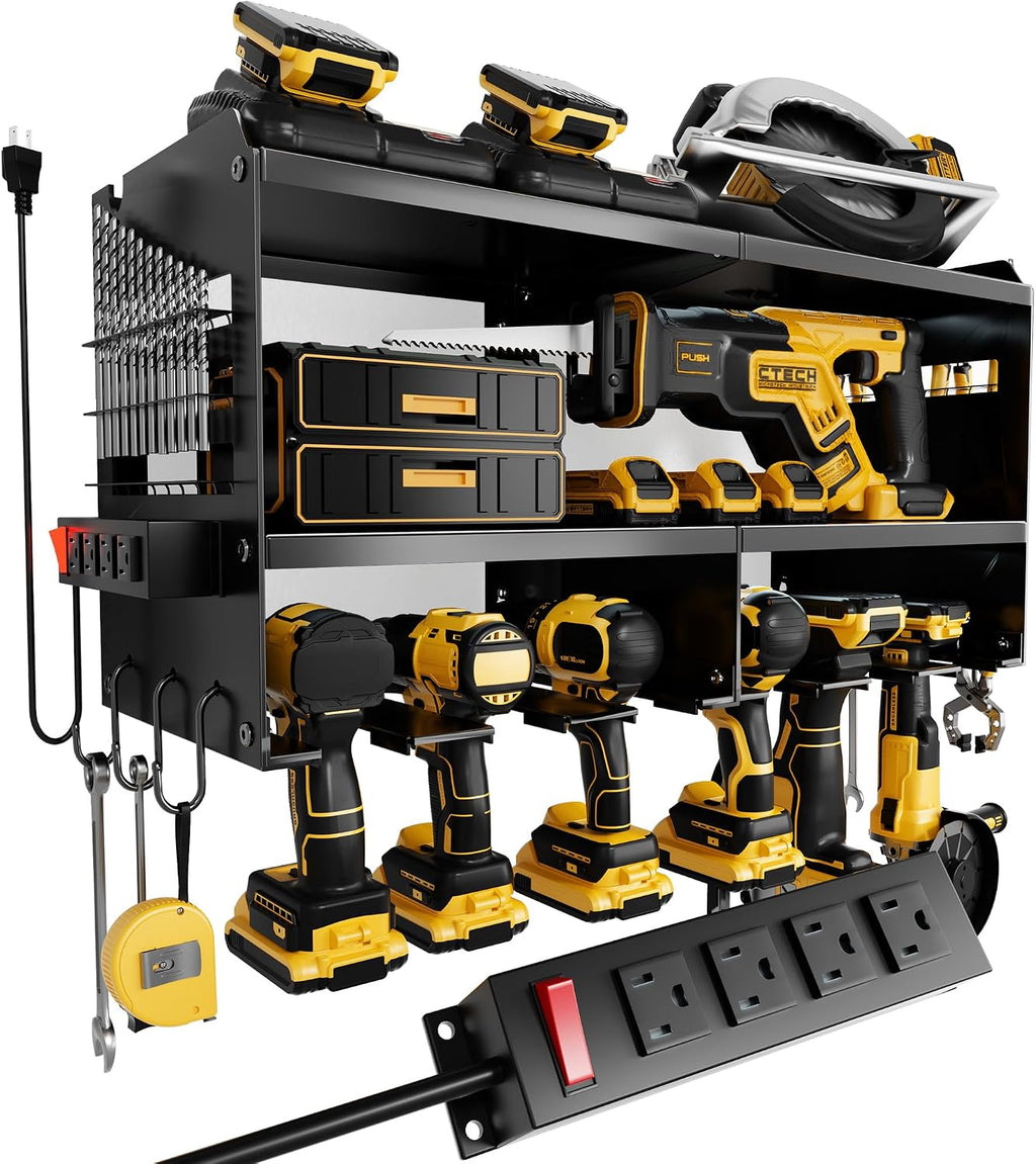 spampur power tool organizer wall mount with charging, main product view