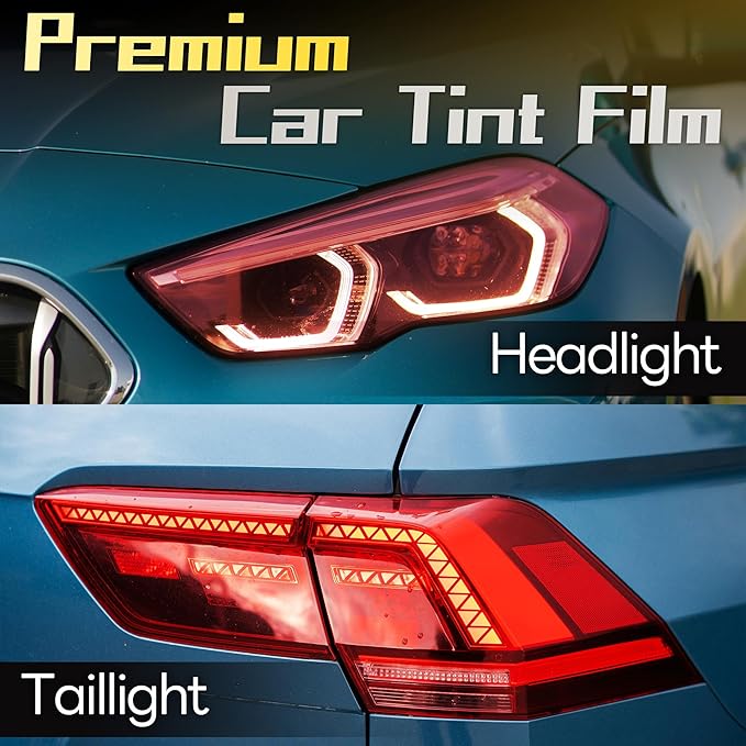 Lypumso 16 x 60 Inches Headlight Taillight Car Tint Vinyl Film, Self Adhesive - Image 3