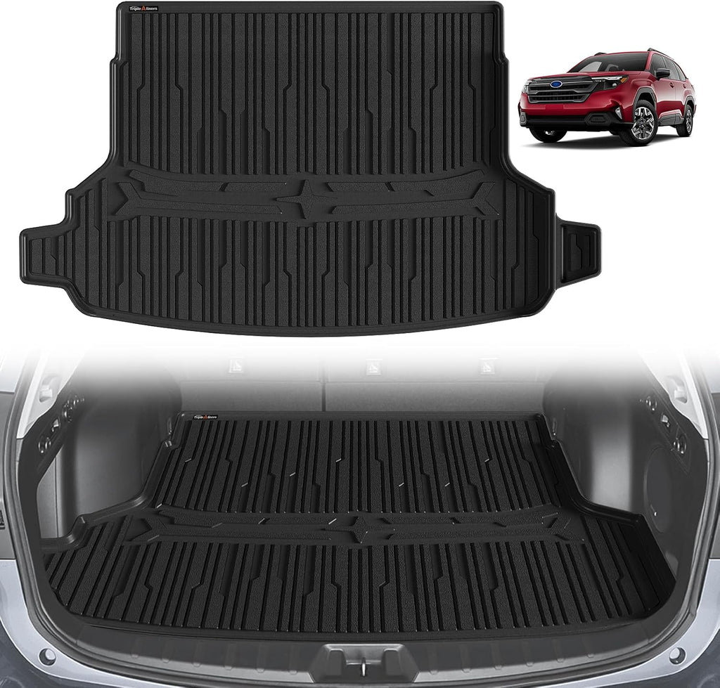 TripleAliners Trunk Mat Compatible with 2025 2026 Subaru Forester Touring/Sport/Limited/Base/Premium Models Accessories Protector Mat TPE All-Weather Odorless Anti-Slip Waterproof Liner Not Fit Hybrid
