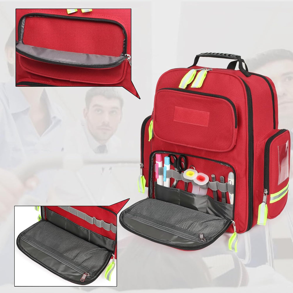 Gatycallaty First Aid Backpack - Multi Pocket Emergency Medical Bag for Campi...