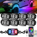 8 Pods 168 LEDs 5 Sides RGB Rock Lights, App/Remote Control Rock Lights