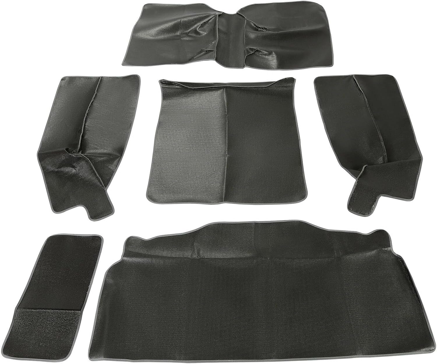Full Set Floor Mat Liners - for Jeep Wrangler CJ7 1976-1986 SUV Replacement Parts & Accessories - Front Rear & Trunk Carpet Rug Repair Kit - 6PCS