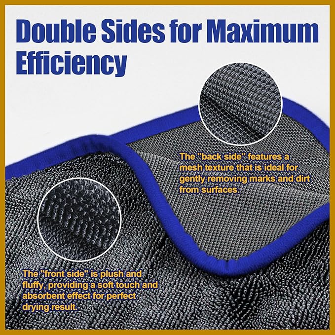 Airlab Microfiber Towels for Cars Wash Drying Extra Large Super Absorbent - Image 5