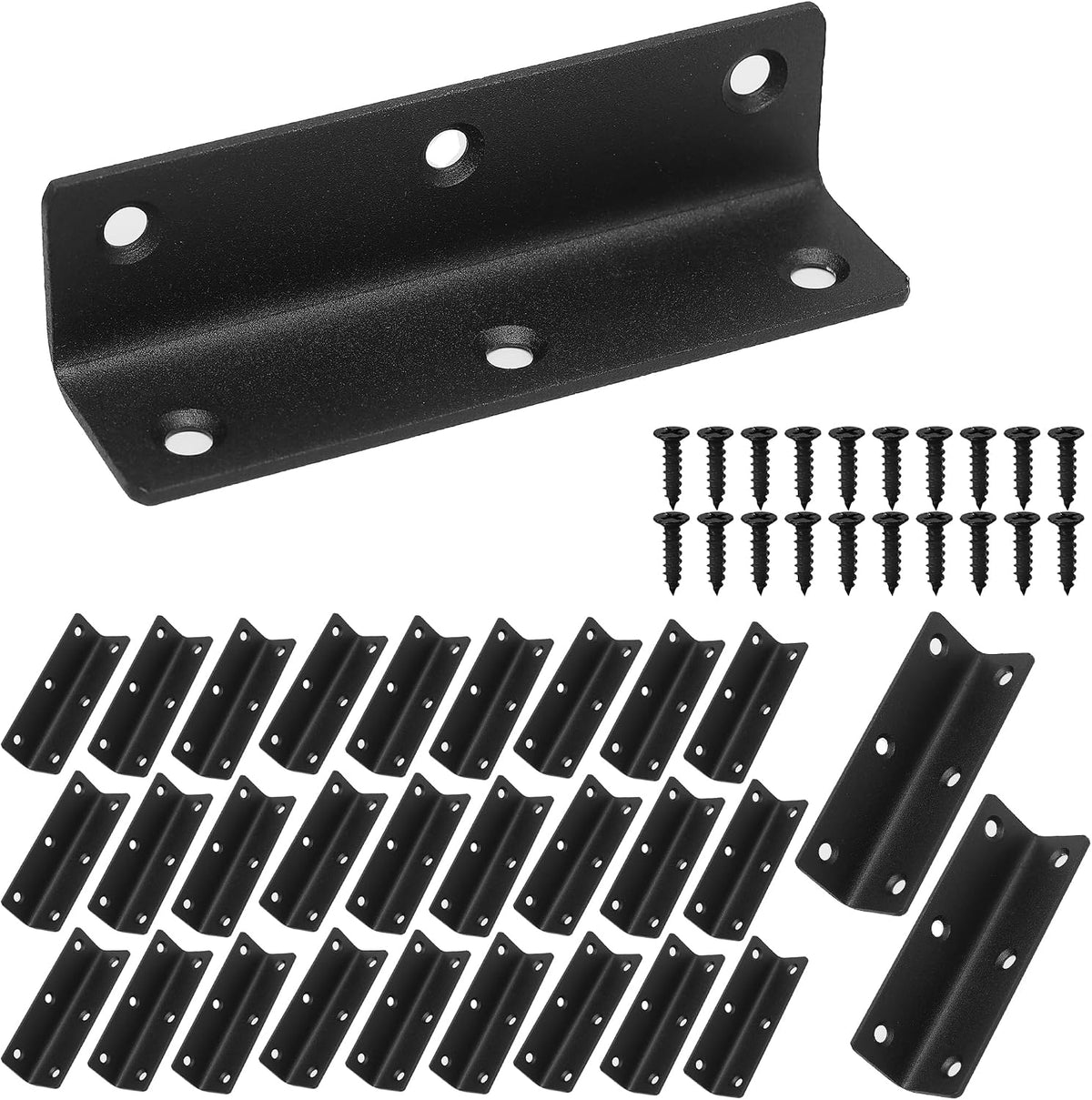 4" black heavy duty shelf brackets, 100mm length, main product view
