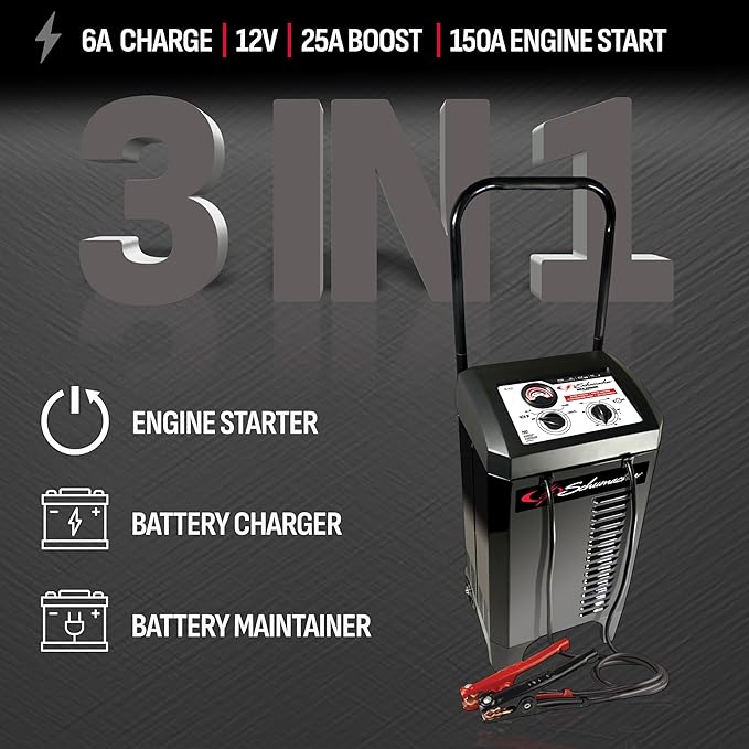 Schumacher Electric Manual Battery Charger & Engine Starter - 12V - Image 2
