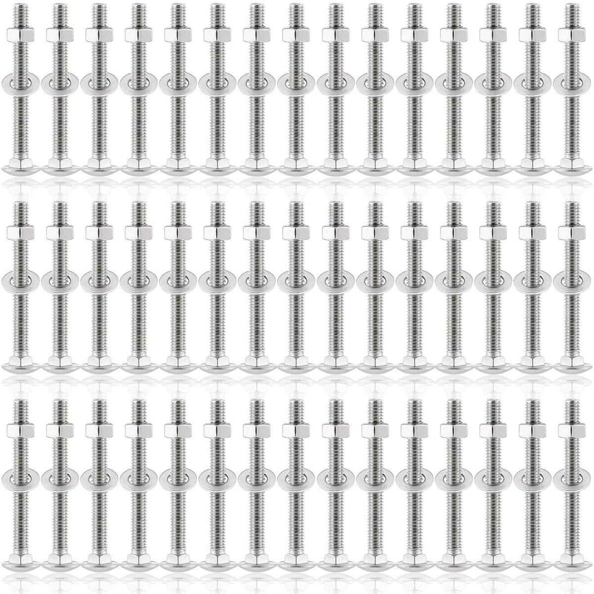 zonon 50 sets 1/4-20 x 2-1/2" carriage bolts, main product view