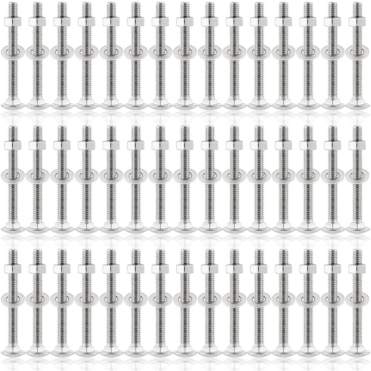 zonon 50 sets 5/16-18 x 2-1/2" carriage bolts, main product view