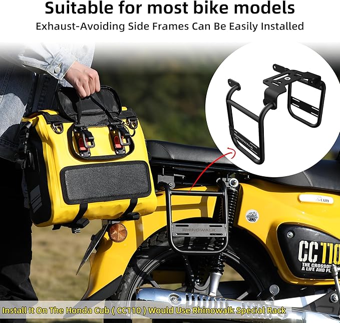 Rhinowalk Motorcycle Saddlebags, Waterproof Quick Release 15L Single Side - Image 6