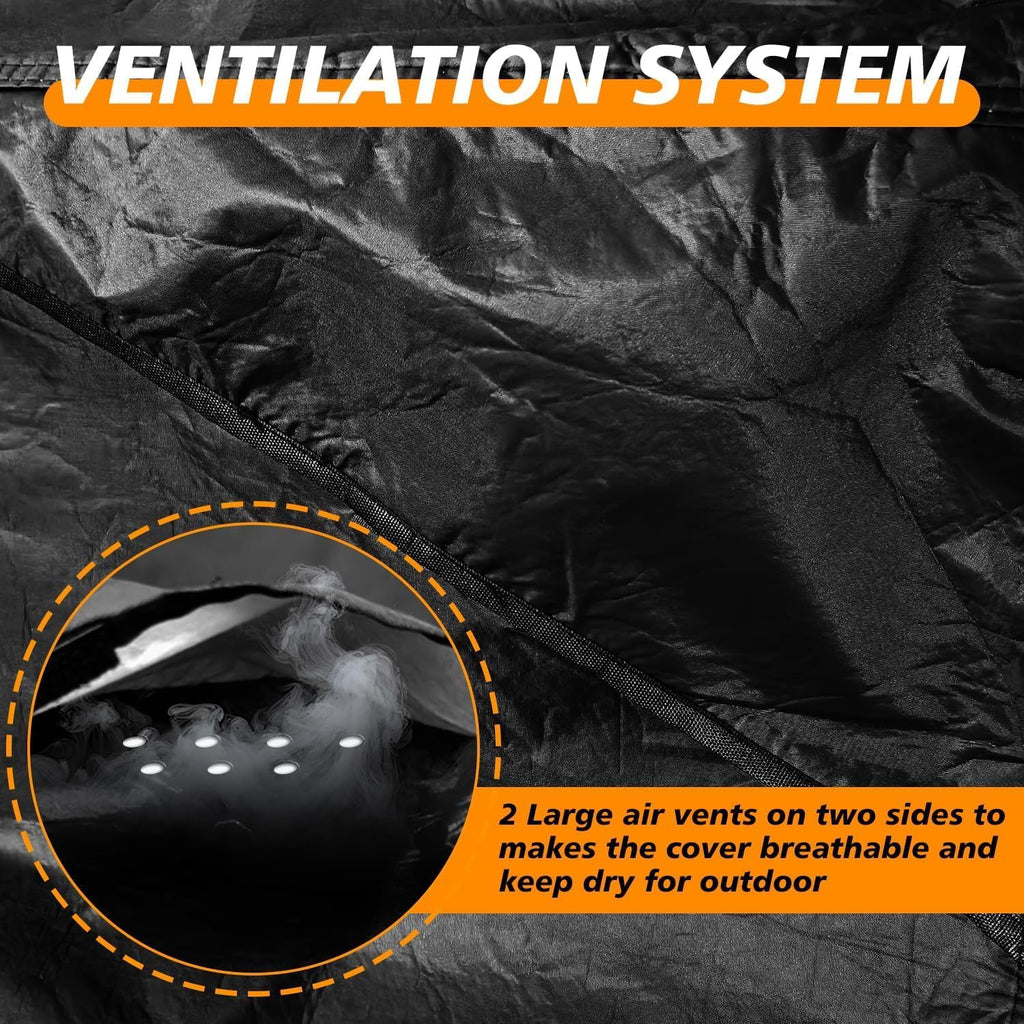Motorcycle Cover Waterproof Outdoor,Scratch-Proof Cotton Fleece Lining | Weatherproof Moped Scooter and Dirt Bike Storage Cover,with Secure Buckles,Air Vents,Lock Holes,Storage Bag,104x41x50