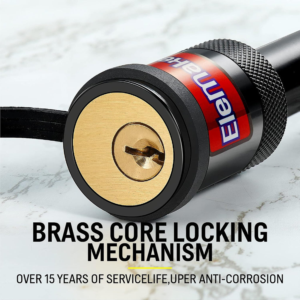 Hitch Pin Lock - Trailer Hitch Lock 5/8" Pin Tow Receiver Lock, Anti-Rust Brass Core Extra Long 3-1/2" Effective Length for Class III-V Receivers (2", 2-1/2"), Heavy Duty 20,000 LBS Towing