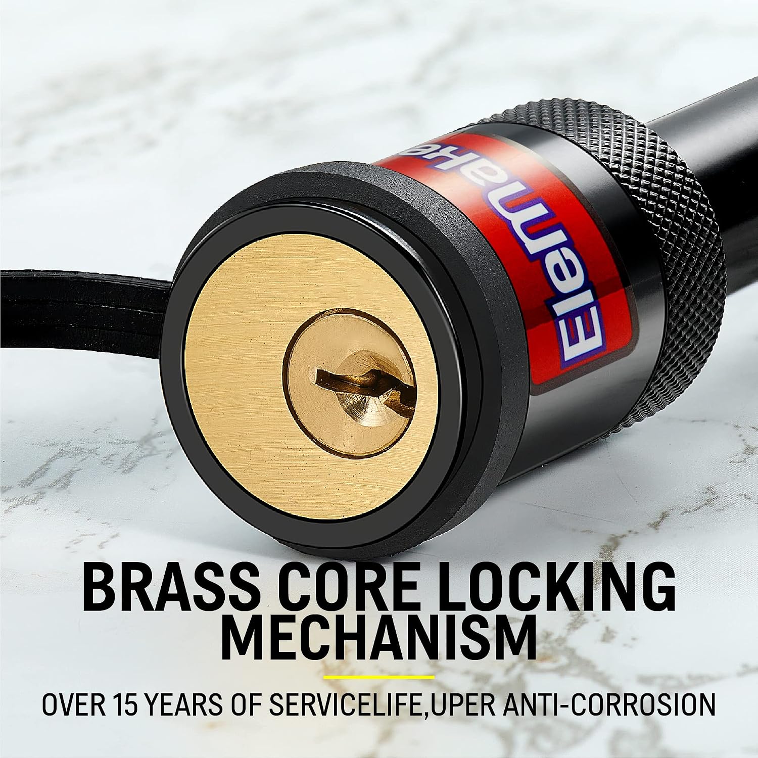 Hitch Pin Lock - Trailer Hitch Lock 5/8" Pin Tow Receiver Lock, Anti-Rust Brass Core Extra Long 3-1/2" Effective Length for Class III-V Receivers (2", 2-1/2"), Heavy Duty 20,000 LBS Towing