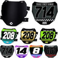 MxNumbers- Custom ODI Plate Decal with Signature Downhill Number Plate, Personalized with Your Name Number and Colors, Electric and Mountain Bike Compatible