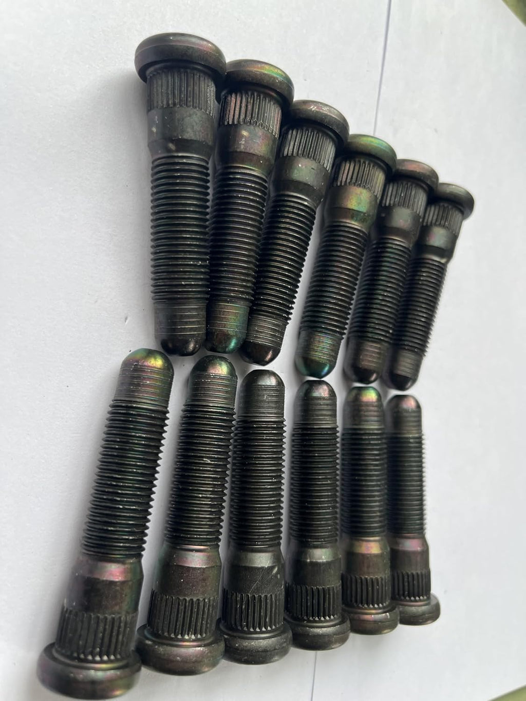 12PCS M14x1.50 Serrated Front Wheel Studs 610-674 Replacement for 2021-2025 Cadillac Escalade, Fits for 19-25 Chevrolet Silverado 1500 Colorado Suburban Tahoe, GMC Sierra Yukon Canyon