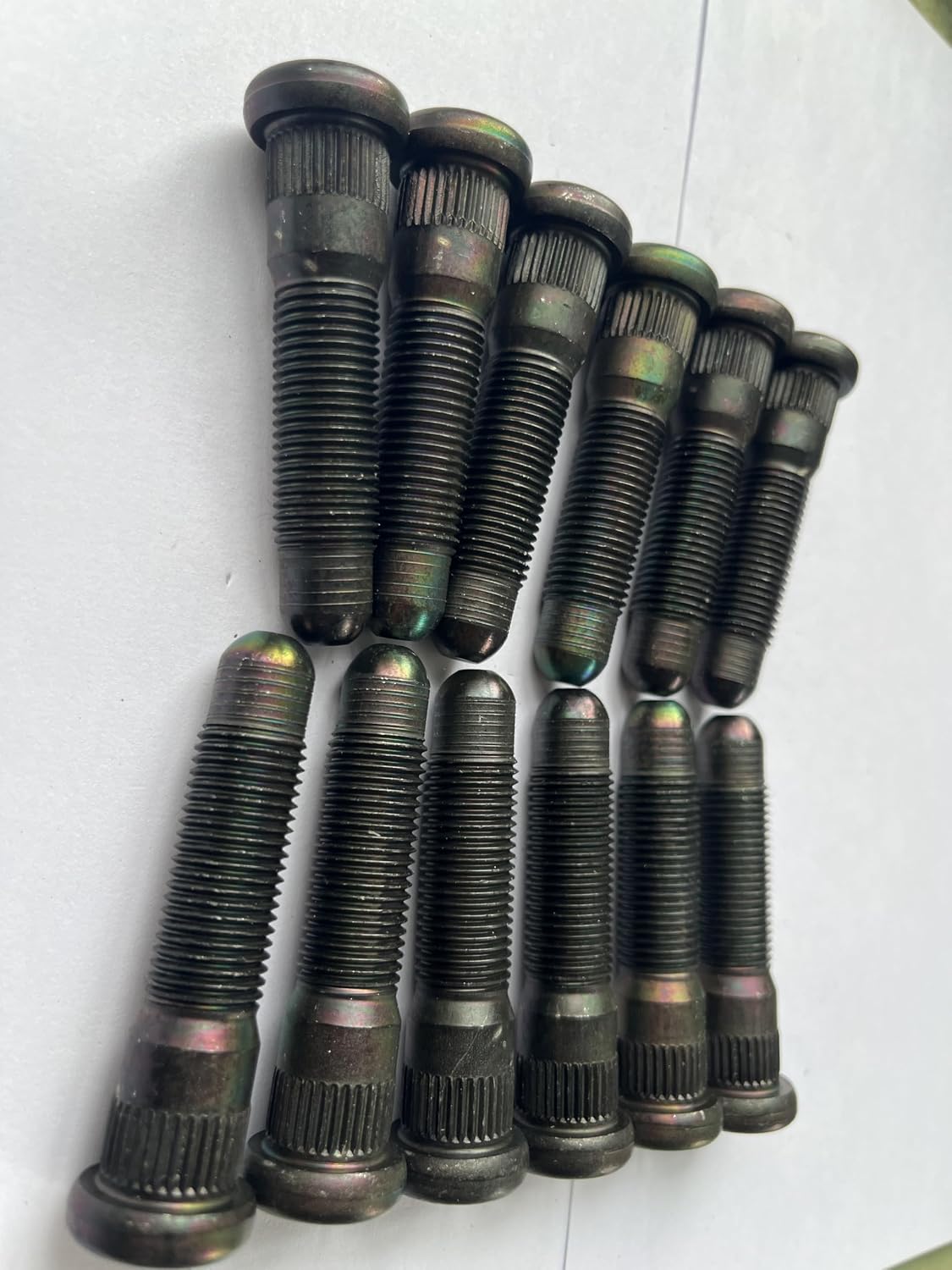 12PCS M14x1.50 Serrated Front Wheel Studs 610-674 Replacement for 2021-2025 Cadillac Escalade, Fits for 19-25 Chevrolet Silverado 1500 Colorado Suburban Tahoe, GMC Sierra Yukon Canyon
