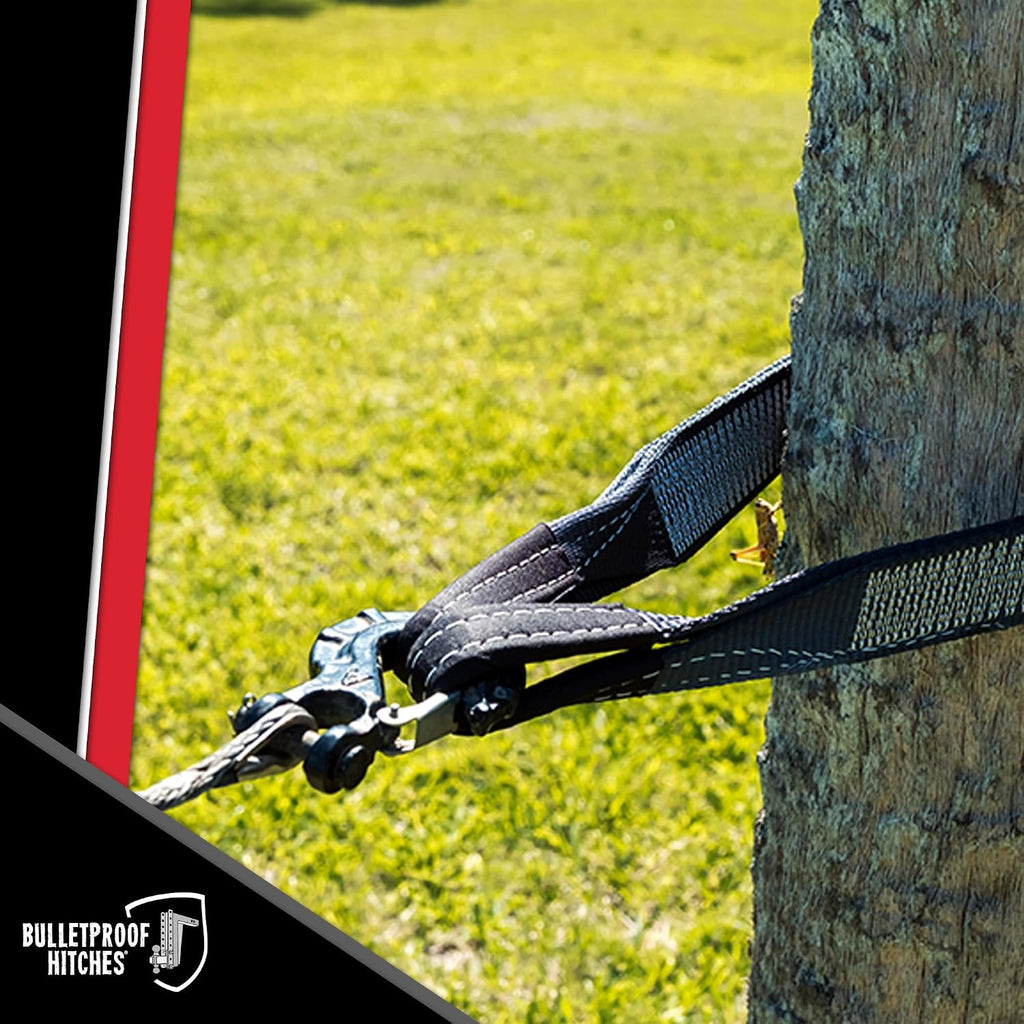 BulletProof Hitches - 3" x 6' Tree Saver Tow Strap - Winch Tree Saver Strap with 30,000 lbs Breaking Strength - Offroad Recovery for Jeep, 1500/F150 Trucks - Towing Winch Recovery Straps