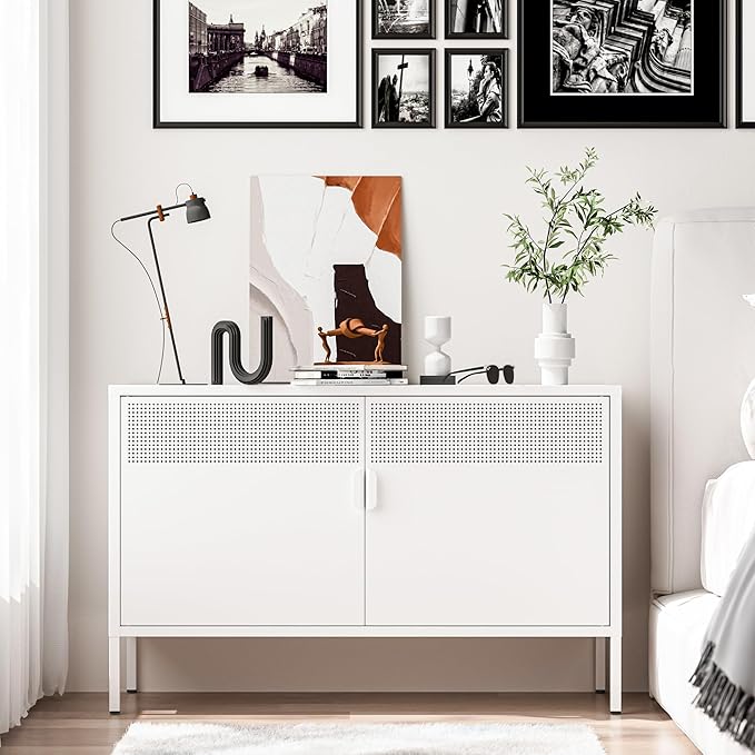 2 Door Storage Sideboard, Metal Storage Cabinet by Washsemba