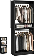 unikito 25" closet organizer system with hanging rods, main product view