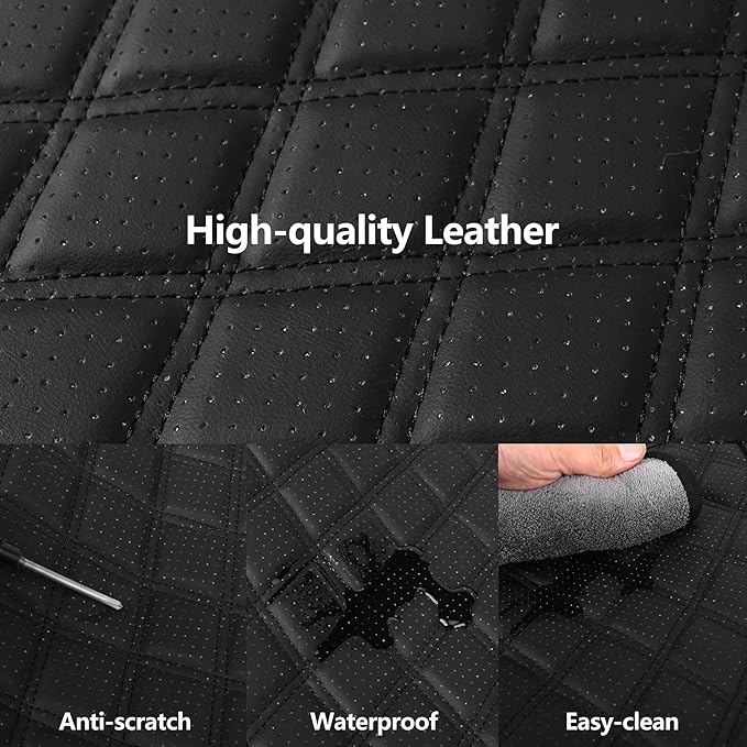 Car Seat Covers Full Set, Breathable and Waterproof Napa Leather Car Seat Cover - Image 4